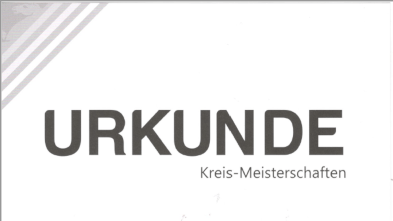 Urkunde Kreismeisterschaften