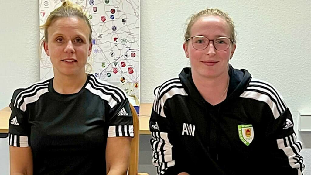 Neue U15-Kreisauswahltrainerinnen: Nadine Biernath (l.) und Anna Waldmann (r.)