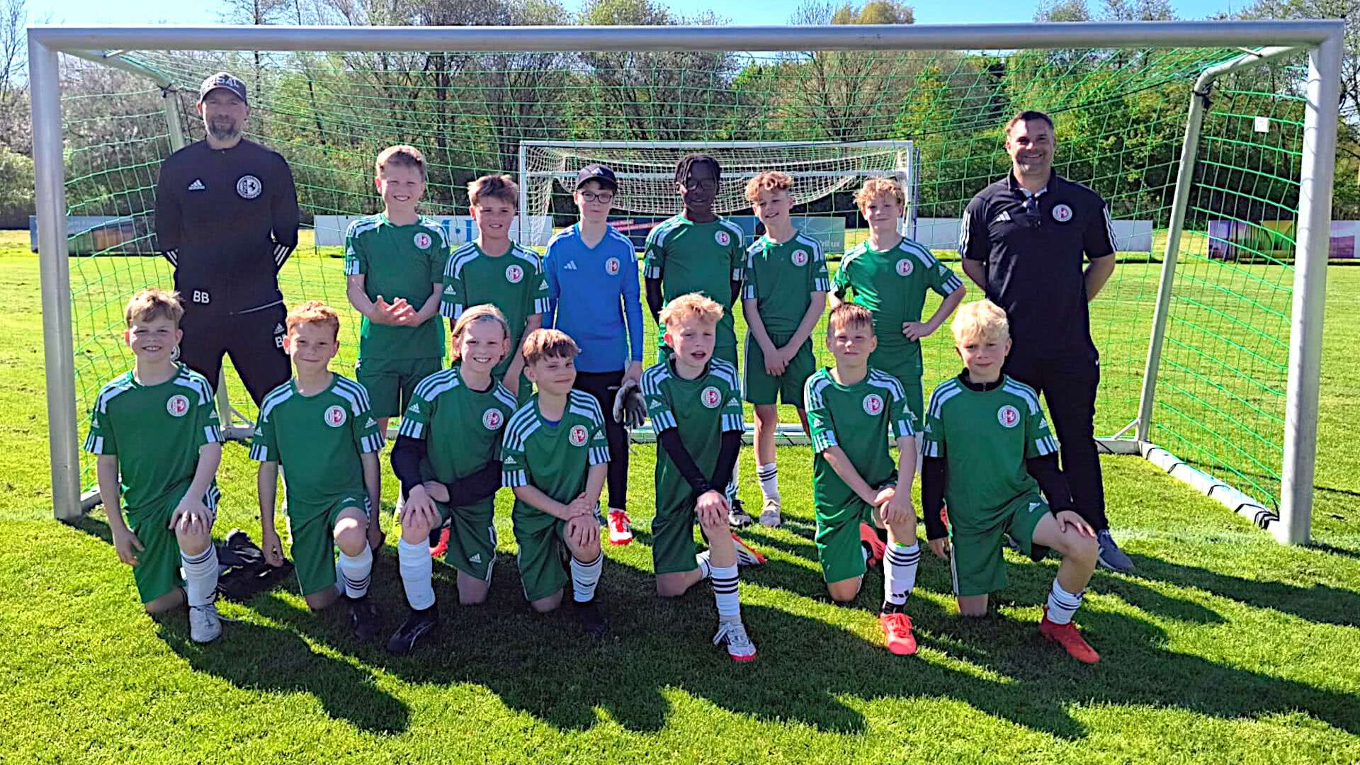 Die U11-Kreisauswahlmannschaft aus dem Stützpunkt Ahaus-Coesfeld II im Aprril 2025