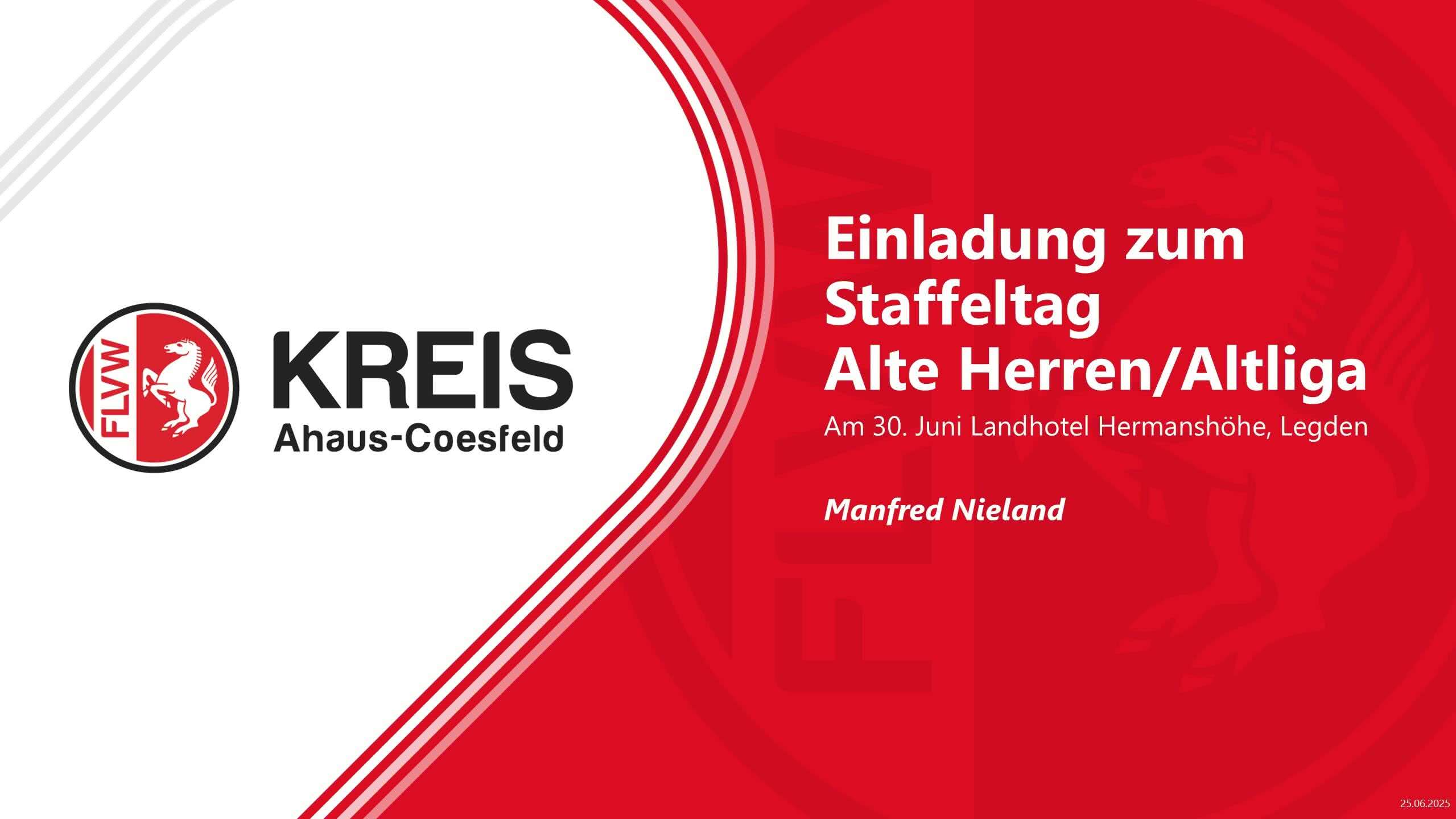 Einladung Alte Herren / Altliga