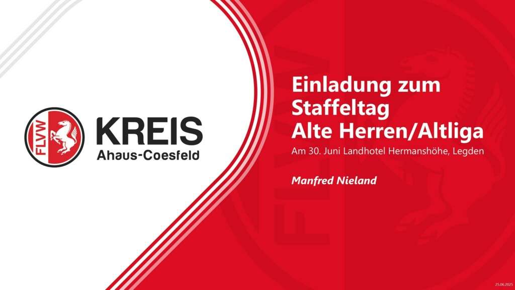 Einladung Alte Herren / Altliga