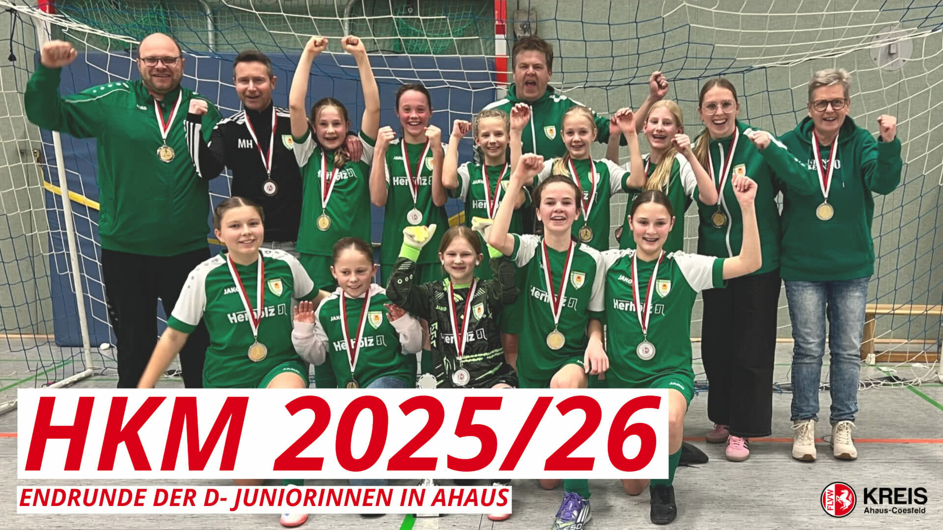 SV Union Wessum wird Hallenkreismeister der D-Juniorinnen 