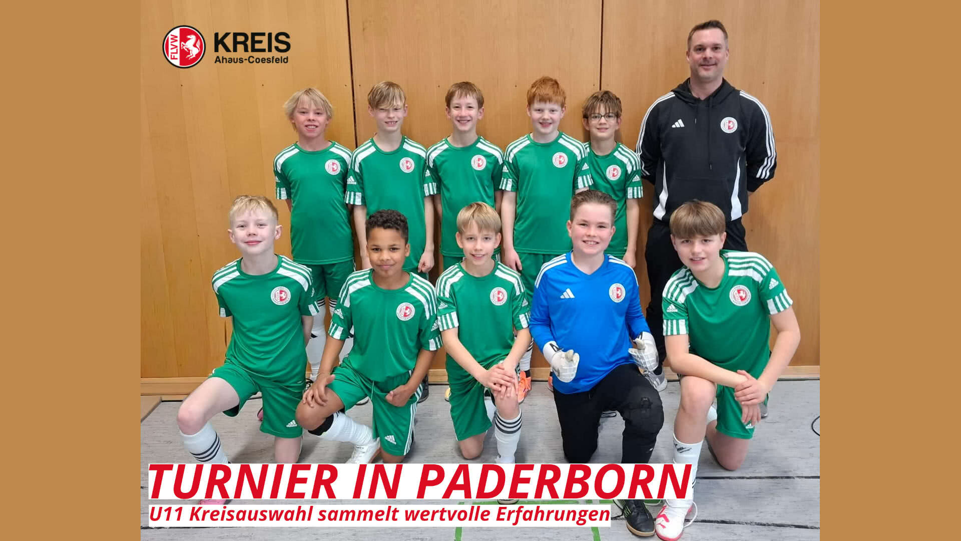 Ordentlicher Auftritt der U11-Kreisauswahl Ahaus-Coesfeld Il beim Turnier in Paderborn.