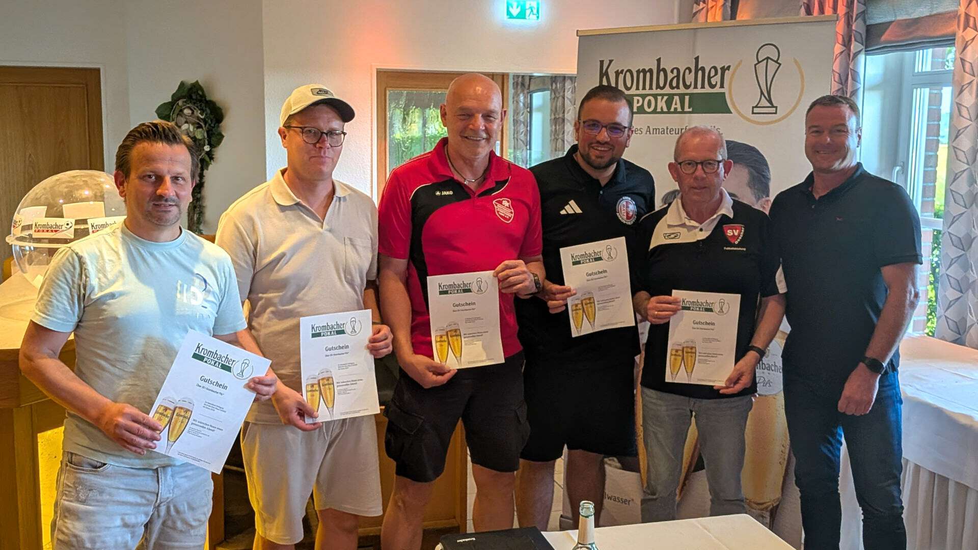 Weitere Teams erhalten Krombacher Gutscheine für z.B.den höchsten Sieg im vergangenem Krombacher-Pokalwettbewerb