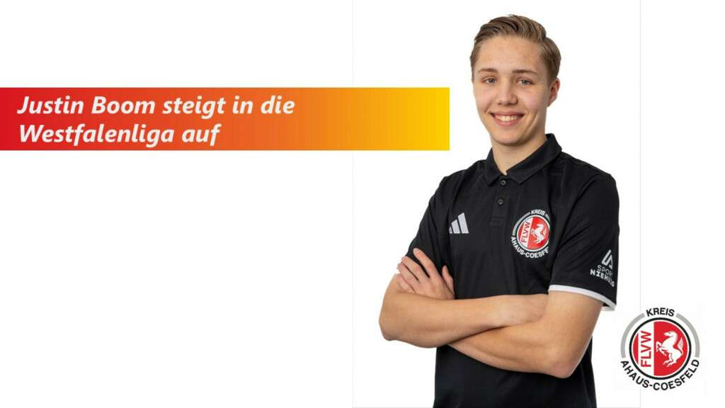 Justin Boom steigt in die Westfalenliga auf